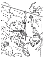 A coloring page of go diego go